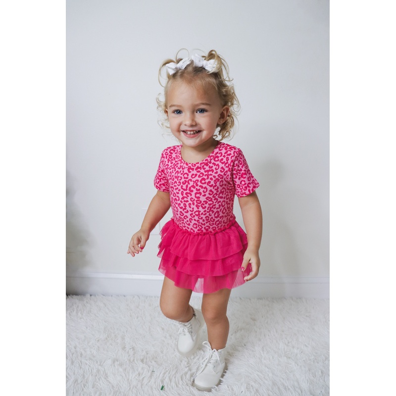 LOVE LEOPARD DREAM TUTU BODYSUIT DRESS