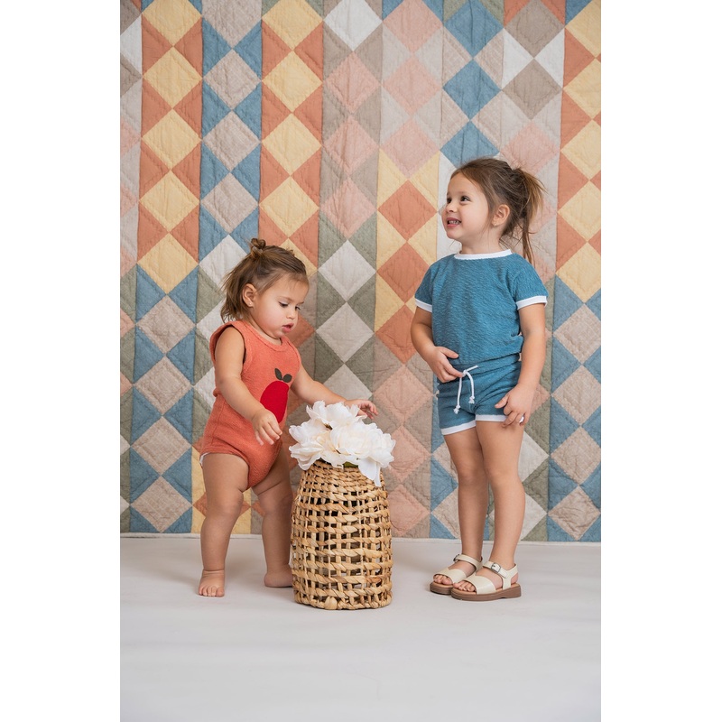 Textured Terry Short Set|Ginger|Shadow Blue|9 Months|12 Months|18 Months|24 Months|3|4