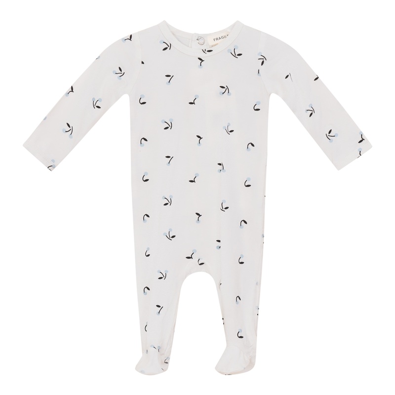 Cherry Print Onesie|Cream|Grey Mix|White|1 Month|3 Months