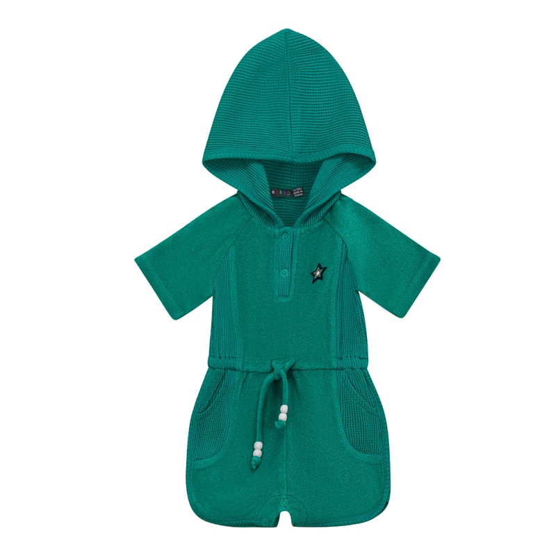 Cotton Terry Romper|Kelly|9 Months|12 Months|18 Months|24 Months|36 Months