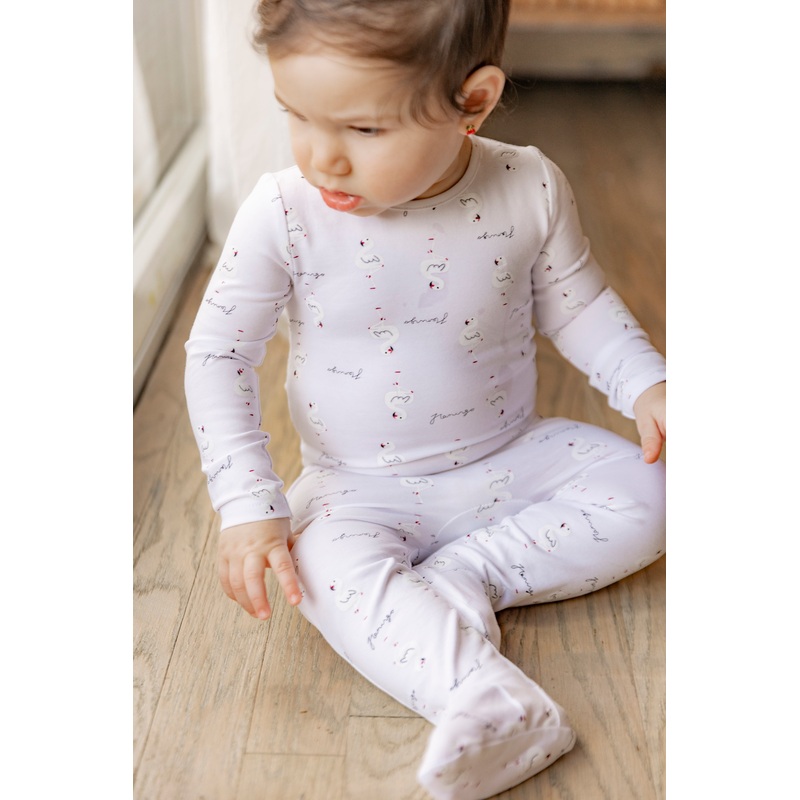 Flamingo Print Onesie|Pink|White|1 Month|3 Months
