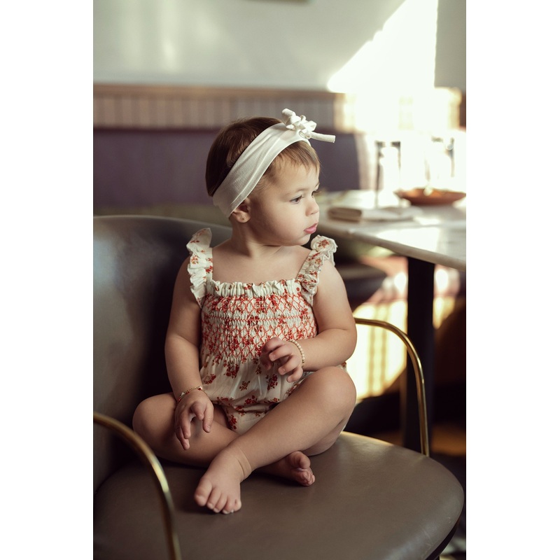 Floral Bubble Romper|Cream|6 Months|9 Months|12 Months|18 Months|24 Months|3