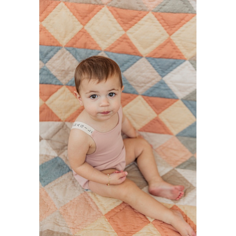 Fragile Romper|Linen|Mauve|6 Months|9 Months|12 Months|18 Months|24 Months|36 Months