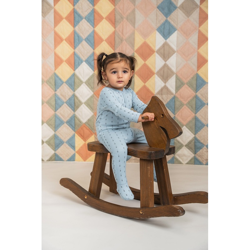 Grandpa Style Printed Onesie|Blue Mist|Primrose|3 Months|6 Months|9 Months|12 Months|18 Months