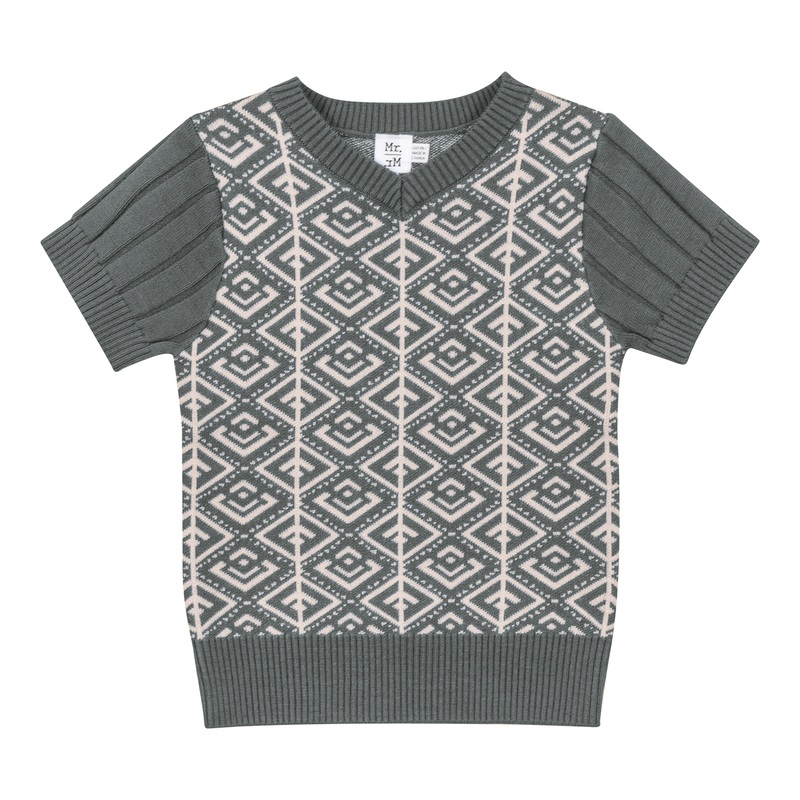 Jacquard Knit Sweater|Insignia Blue/Dark Almond|Spruce/Dark Almond|2|3|4|5|6|7|8|10