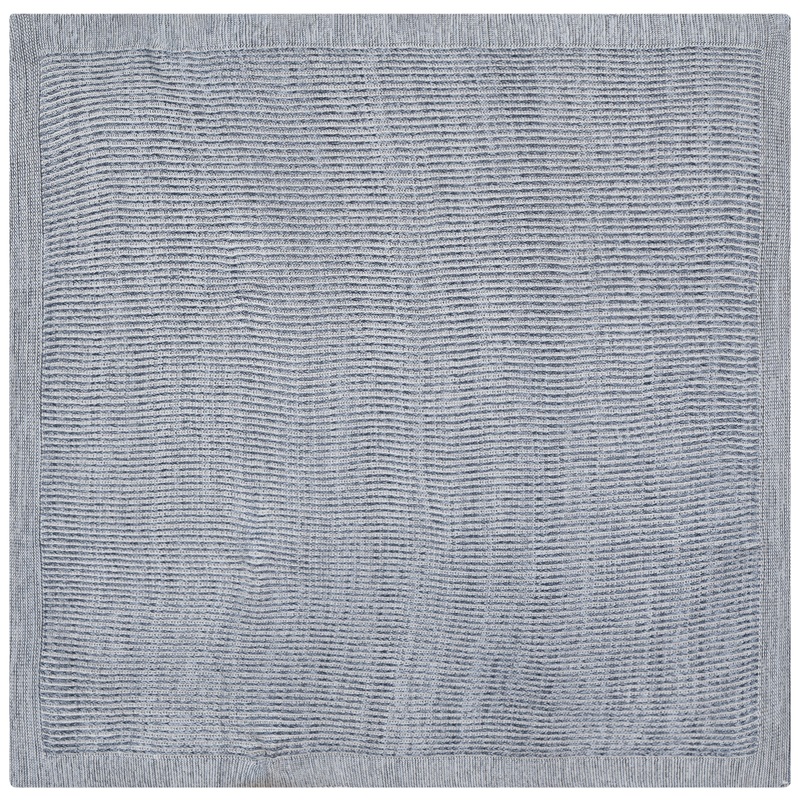 Knit Stitch Blanket|Denim|Pink|One Size