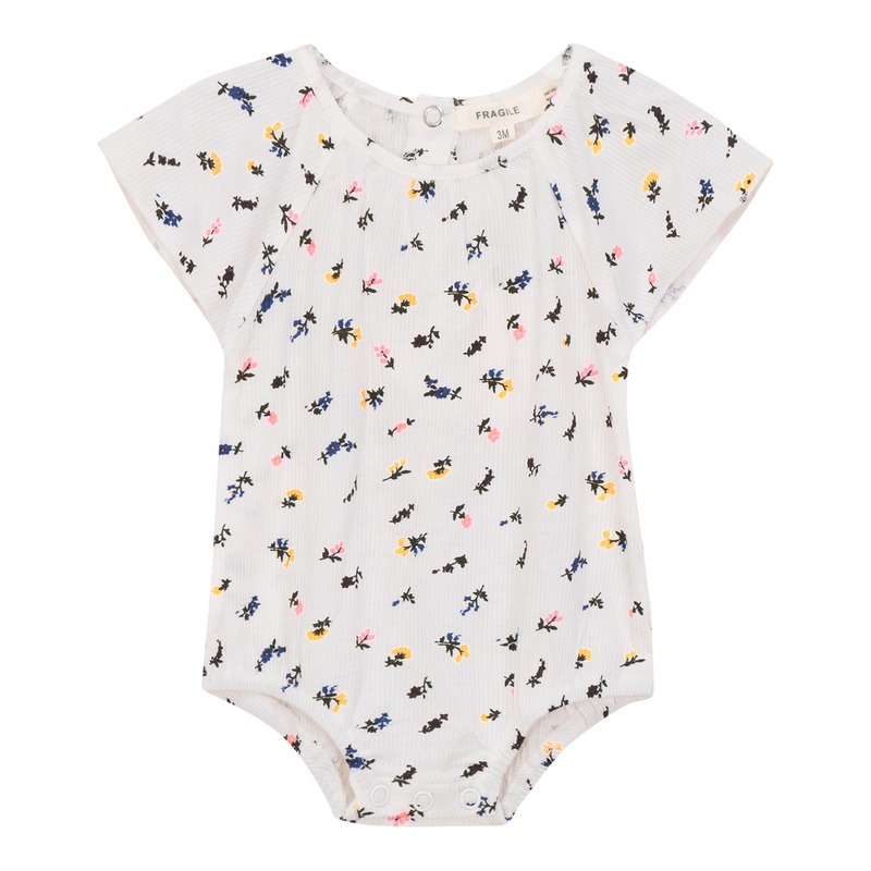 Multi Flower Print Romper|Pink|White|3 Months|6 Months|9 Months|12 Months|18 Months|24 Months