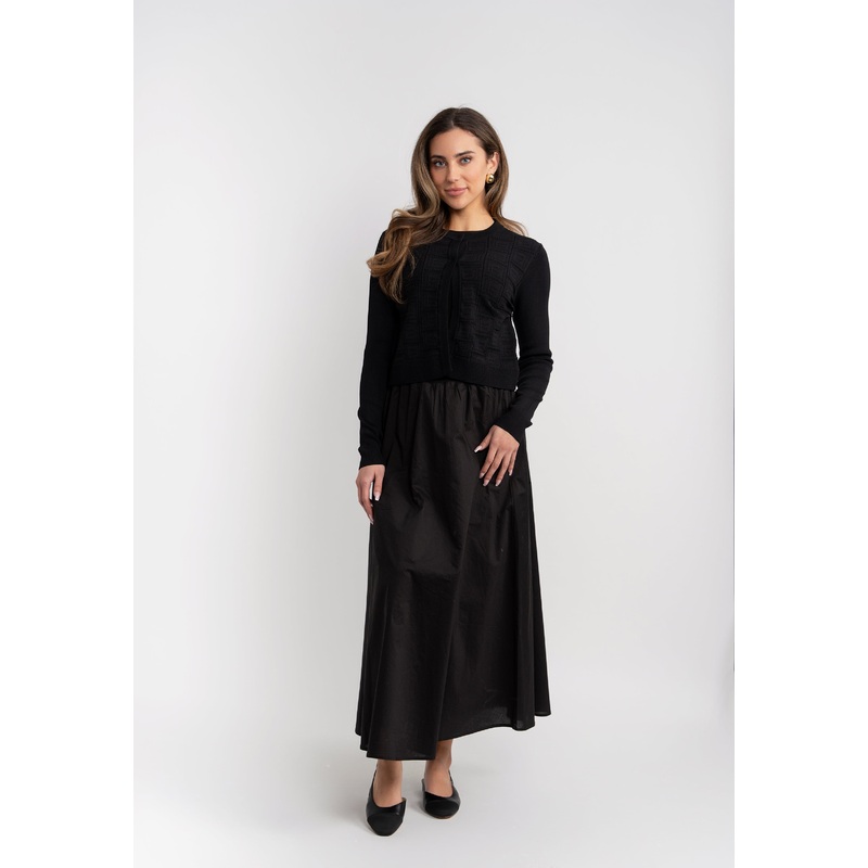 Pointelle Knit Crop Cardigan|Black|Blue|White|XXST|XST|ST|MT|LT|XLT|XXLT