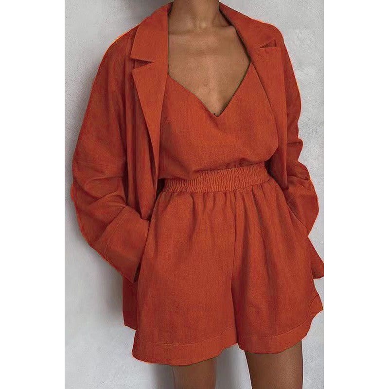 Three piece set|Black|Blue|Green|RUST|S|M|L|XL