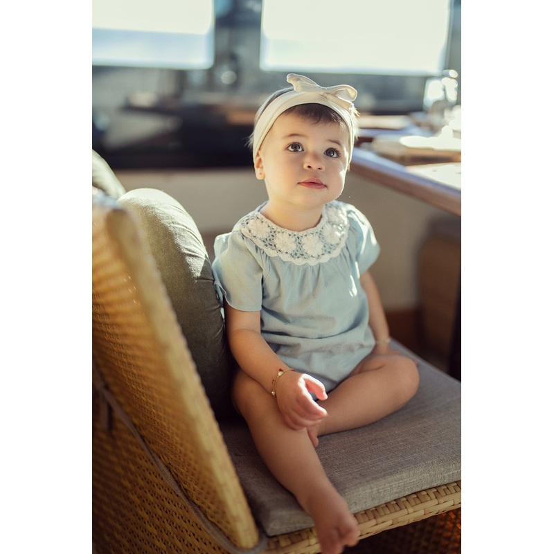 Woven Crochet Bubble|Blue|Off White|6 Months|9 Months|12 Months|18 Months|24 Months|36 Months