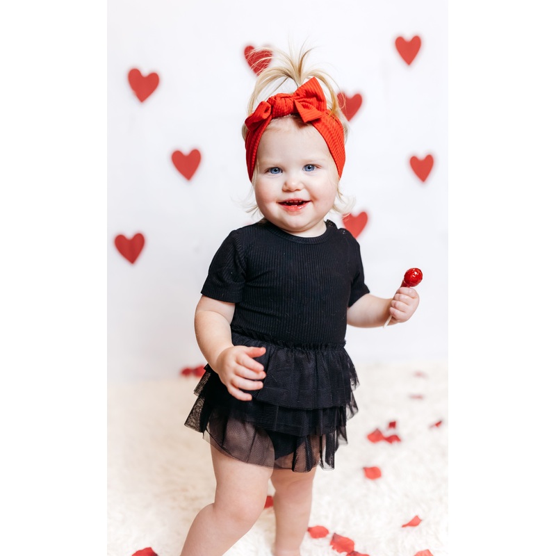 BLACK RIB DREAM TUTU BODYSUIT DRESS