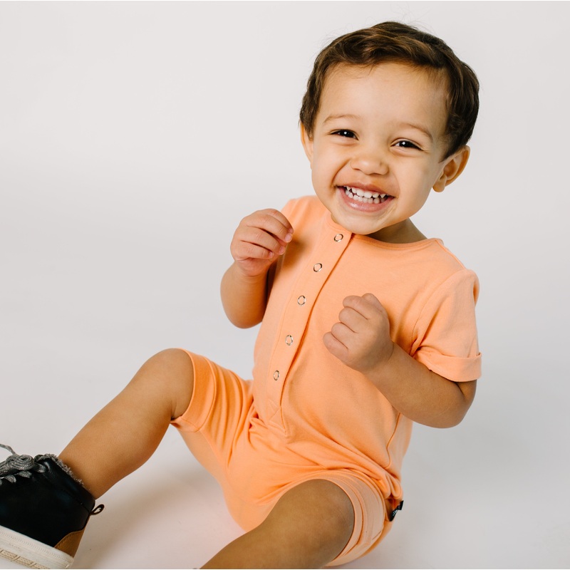 Essentials Rag Romper – ‘Light Coral’