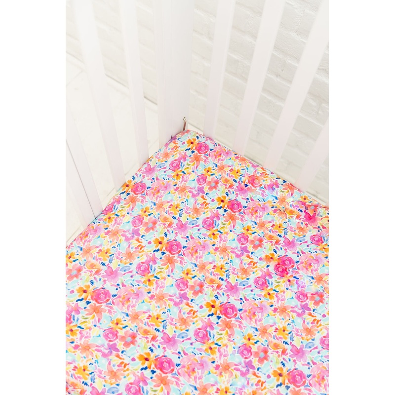 Korrie Floral Bamboo Crib Sheet