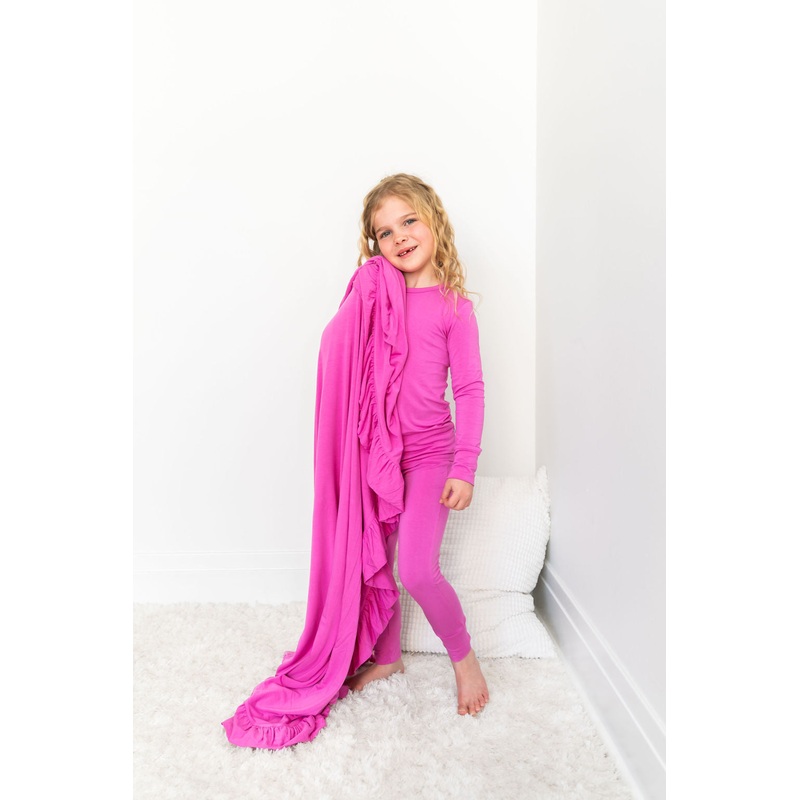 Korrie Pink Ruffle Toddler Blanket