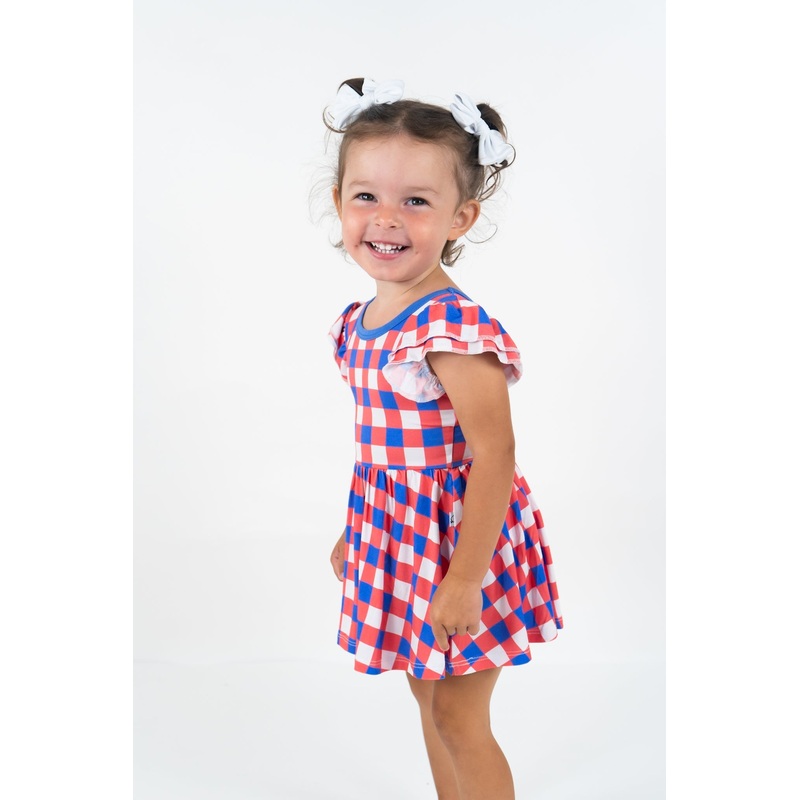 RED, WHITE & TRUMAN DREAM BODYSUIT DRESS