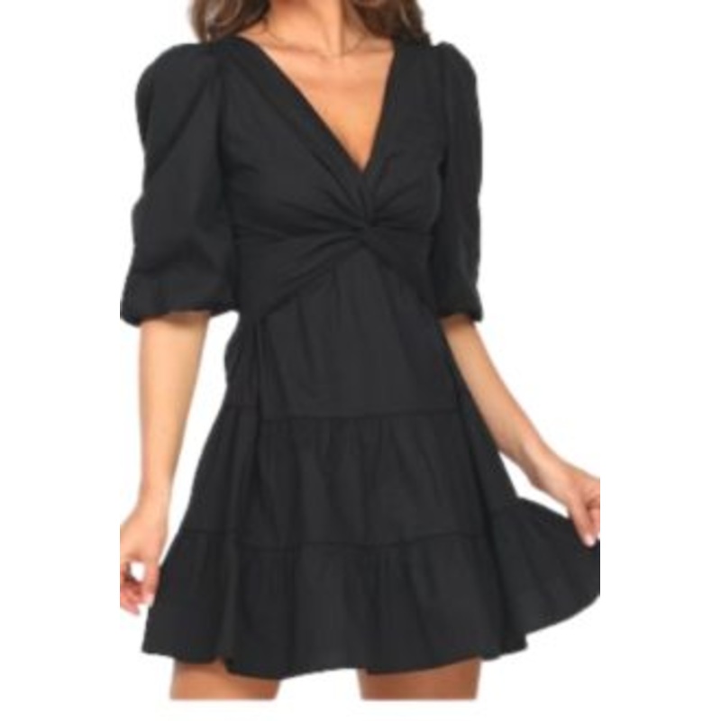 Black Poplin Dress|Extra Small|Small|Medium|Large