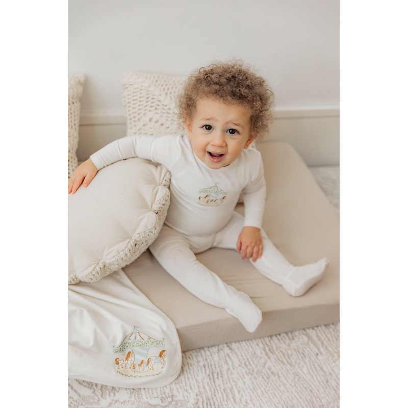 Carousel Print Blanket|Off White|Primrose|One Size