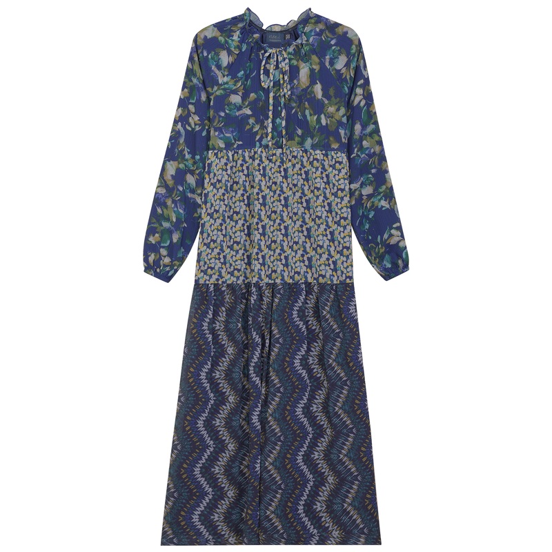 Printed Tiered Dress|Blue Print|XXST|XST|ST|MT|LT|XLT|XXLT