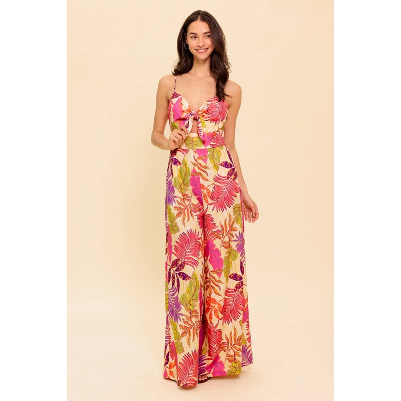 SAFE HAVEN PINK WOVEN JUMPSUIT