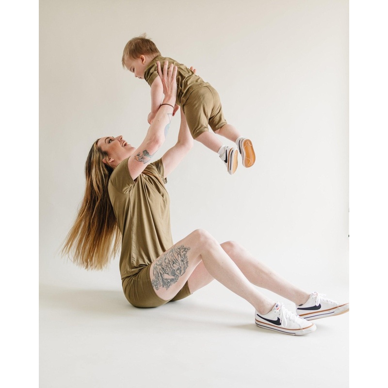 Women’s Bamboo Tee & Bike Shorts – sold as separates