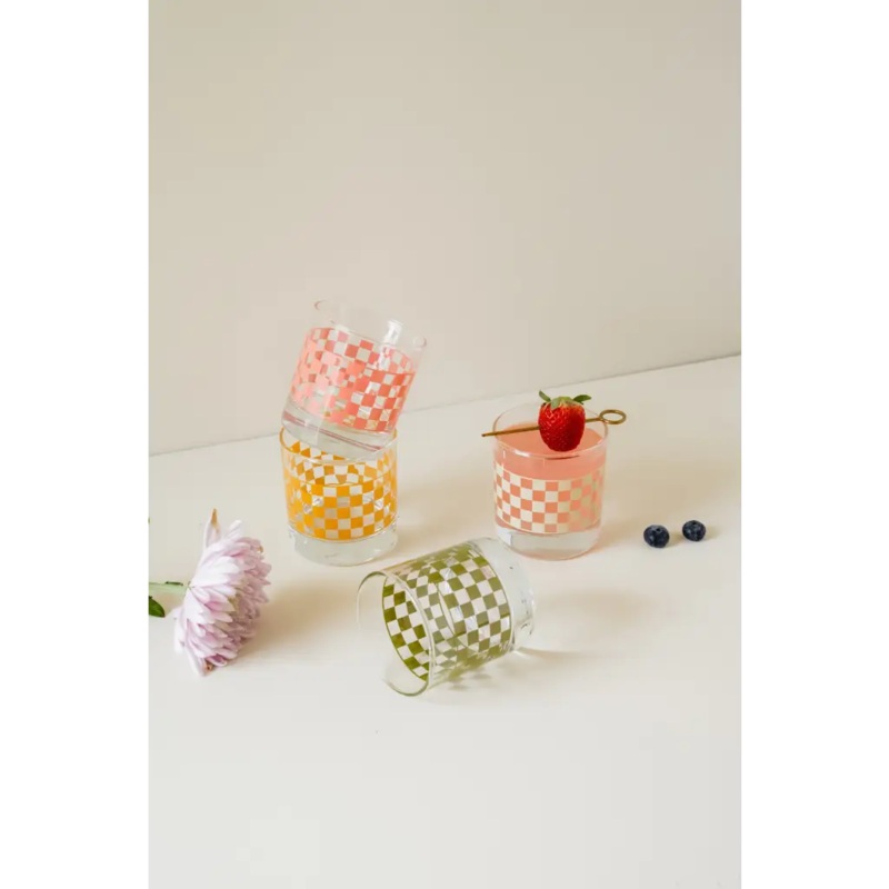 11oz Checkerboard Cocktail Glasses