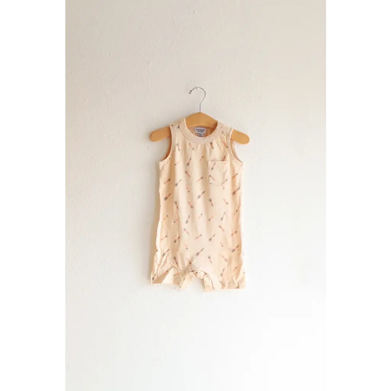 Beige Pocket Playsuit for the Ultimate Summer Vibe in Super Soft Cotton