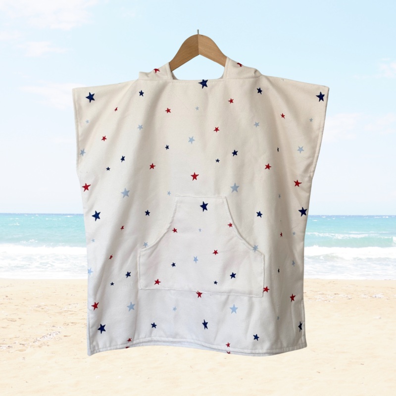 Little Fireworks Toddler & Kids Hooded Towel Pool Poncho