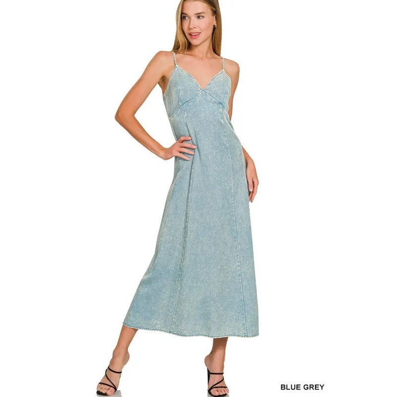 Tencel Mineral Washed Maxi Dress