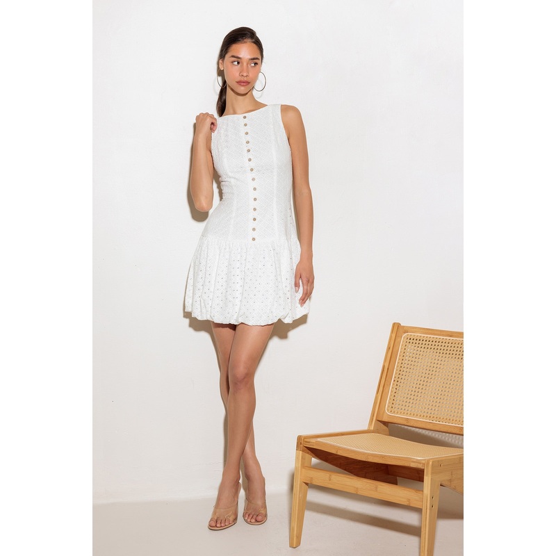 AT FIRST GLANCE WOVEN MINI DRESS