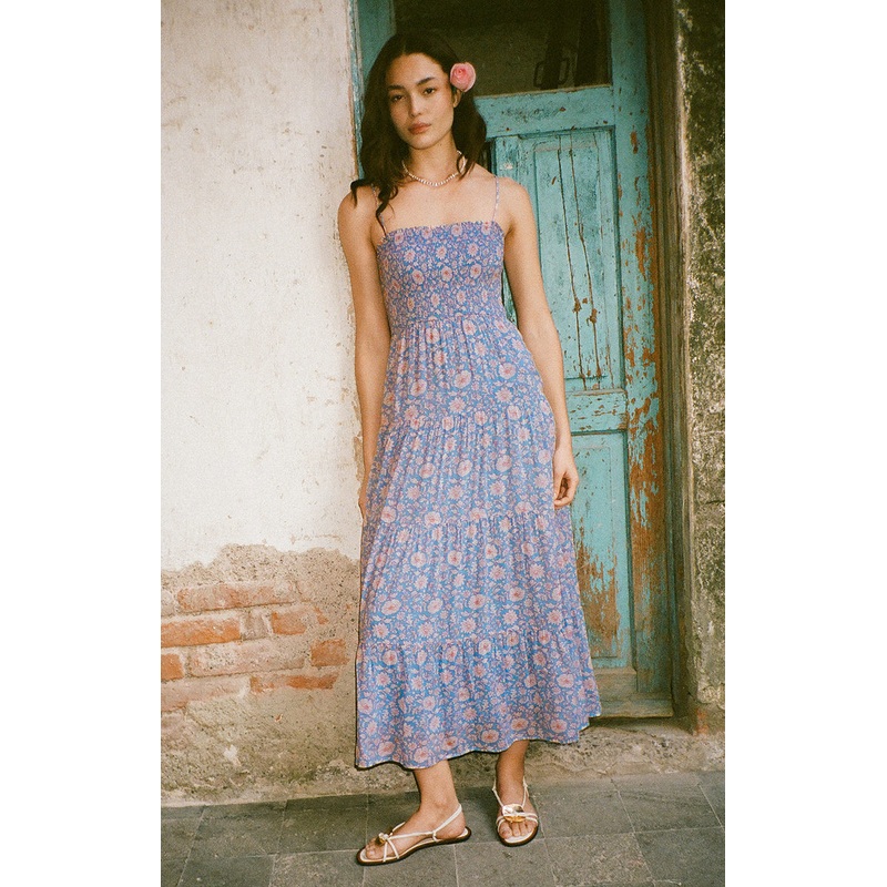 BALOS LIMA FLORAL MAXI DRESS|XS|S|M|L|XL|Blue River|Cactus Flower