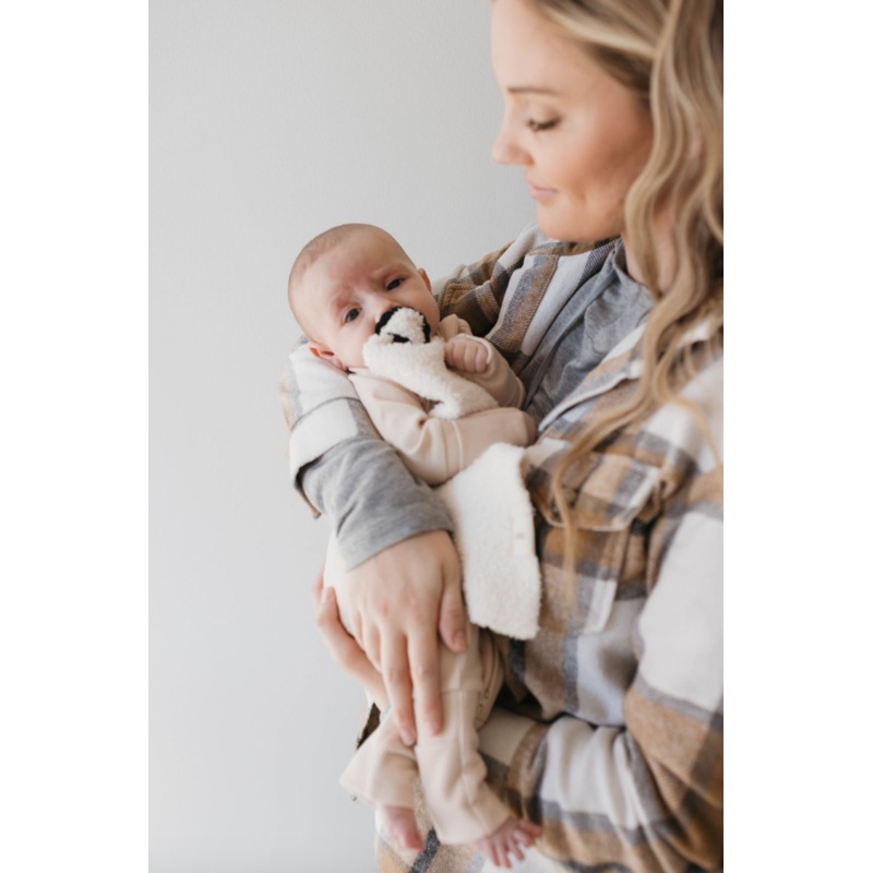 Bamboo Zip Pajamas | Ribbed Cream