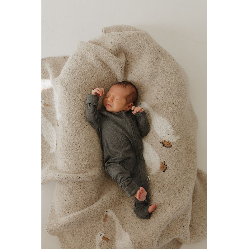 Bamboo Zip Pajamas | Shadow|Newborn|0-3 Months|3-6 Months|6-12 Months|12-18 Months|18-24 Months
