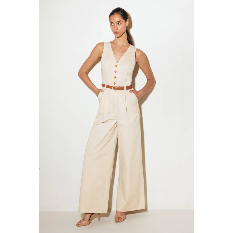 EVERYDAY ESSENTIAL WOVEN JUMPSUIT