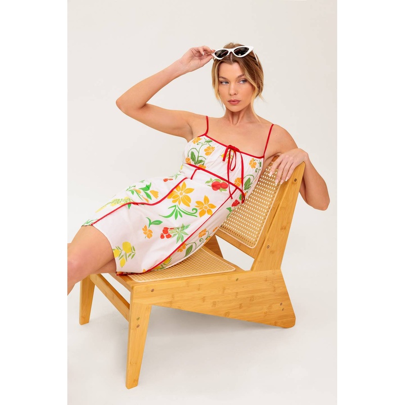 HEART OF GOLD WOVEN MINI DRESS