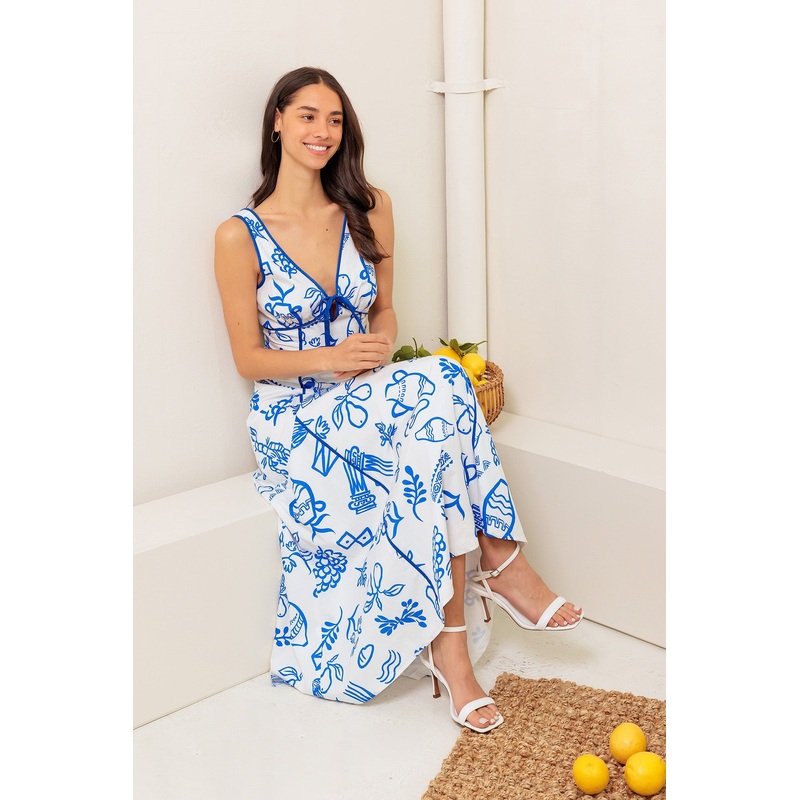 ITALIAN SUMMER WOVEN ANKLE DRESS