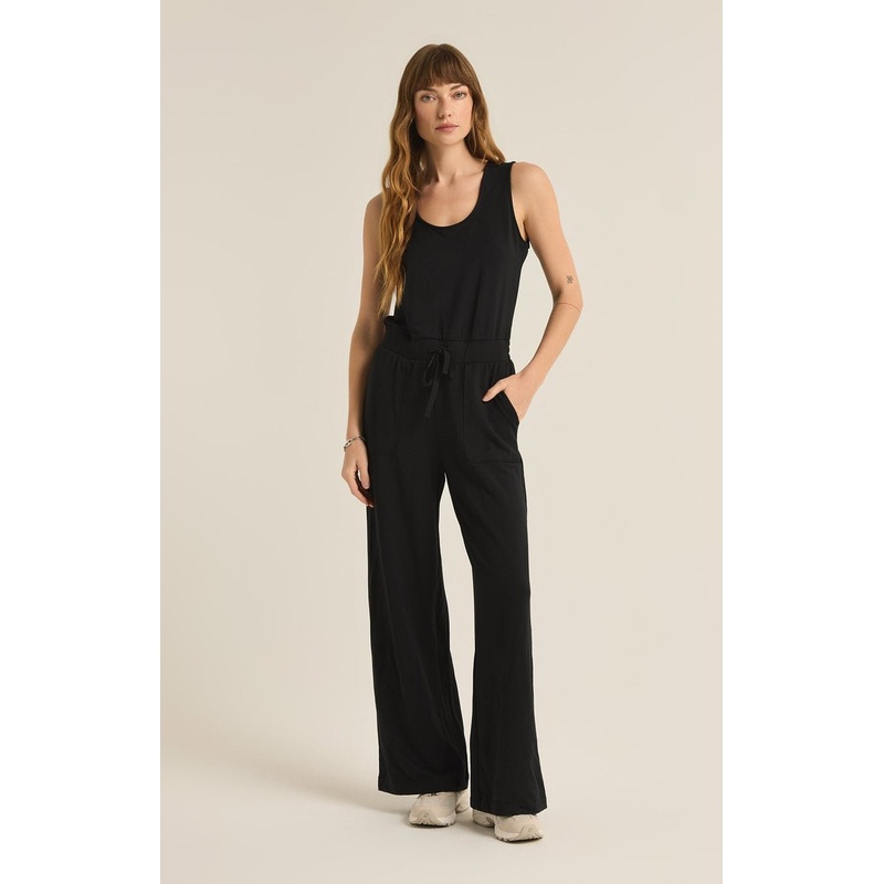 LAYOVER MODAL FLEECE JUMPSUIT|X-Small|Small|Medium|Large|X-Large|Black|Slate Grey
