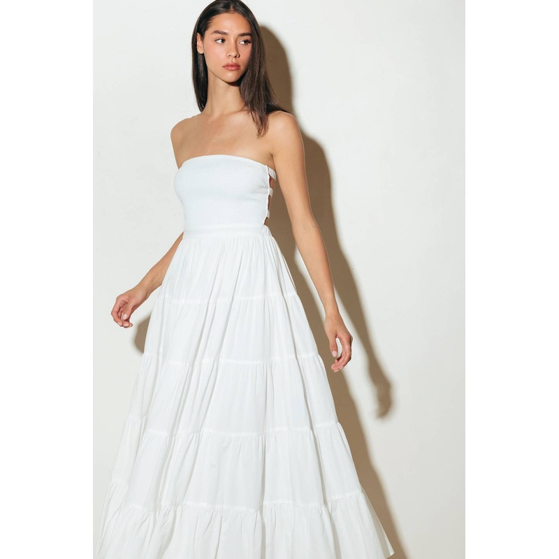 NEO BREEZE WHITE MIDI DRESS|WHITE|S|M|L
