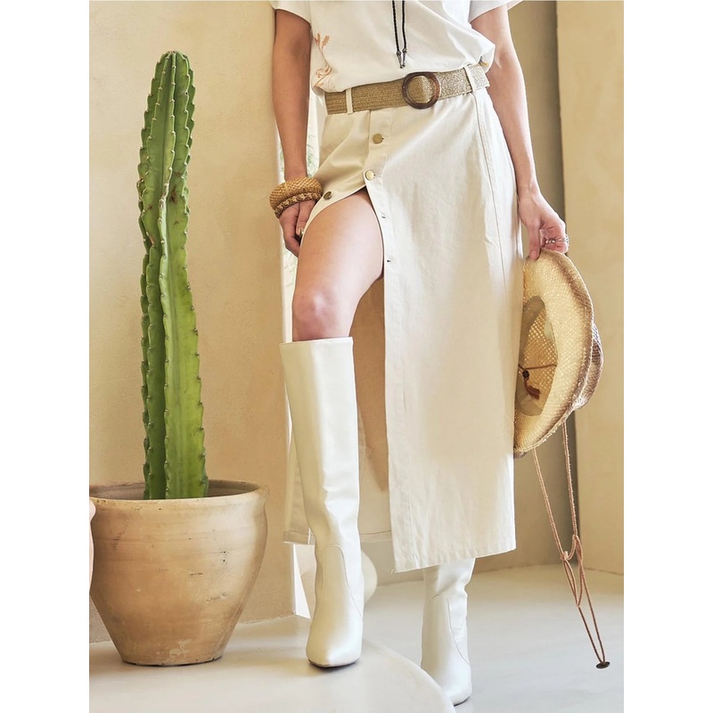 Surf Cowgirl Midi Denim Skirt|Small|Medium|Large