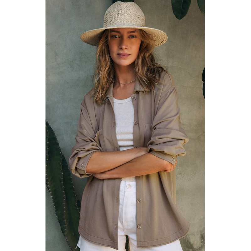 LAYOVER MODAL FLEECE BUTTON UP