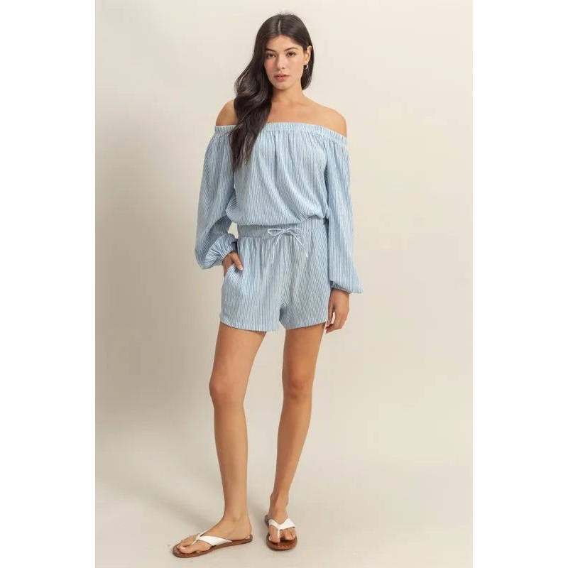 Off Shoulder Top and Shorts Set