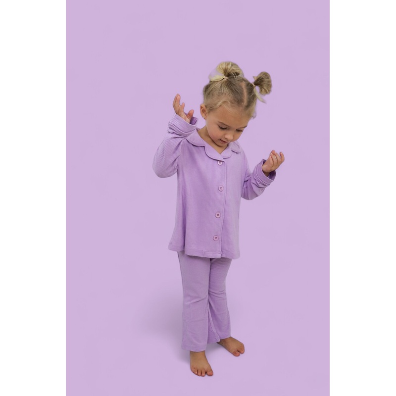 AMETHYST RIB DREAM GIRL’S FLARE SET