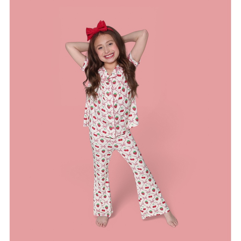 CHERRY BOW BERRY DREAM GIRL’S FLARE SET