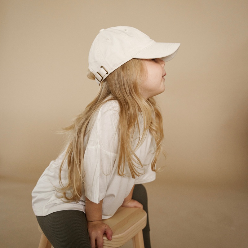 Dad Hat|Beige|Cream|0-24M (19″ around)|3-6Y (20.5″ around)|Adult (23″ around)