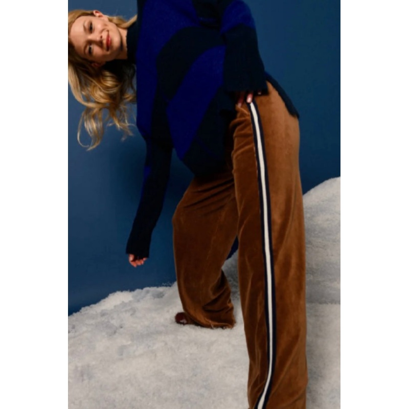 Relaxed Wide Leg Pant|Brown|XS|S|M