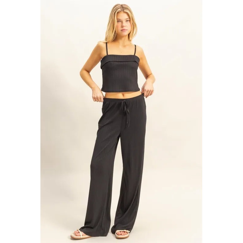 Rib Knit Cami Top and Pants Set