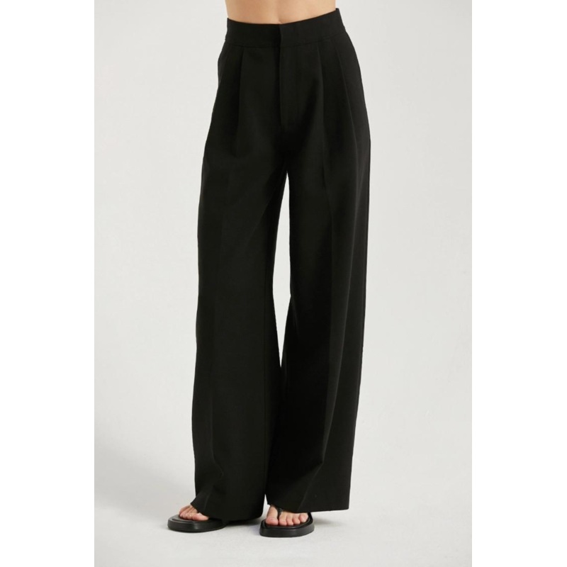 Shiloh Pleated Trousers|Black|XS|S|M|L