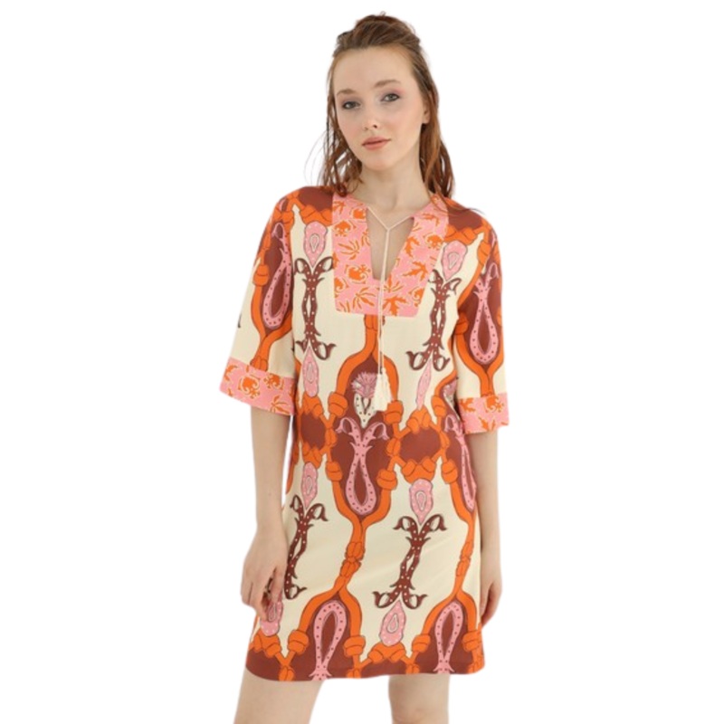 SS Tunic Dress|Brown|XS|S|M|L