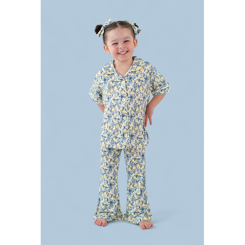 VINTAGE CITRUS TOILE DREAM GIRL’S FLARE SET