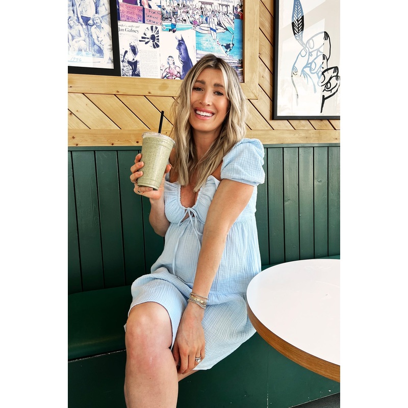 Amelia Dress|XS|S|M|L|XL|Light Blue|Coral