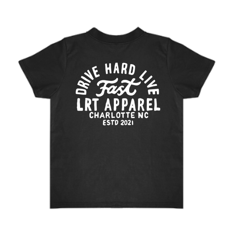 APEX LIVE FAST TEE – BLACK|12/18M|18/24M|2/3Y|3/4Y|5/6Y|7/8Y|9/10Y